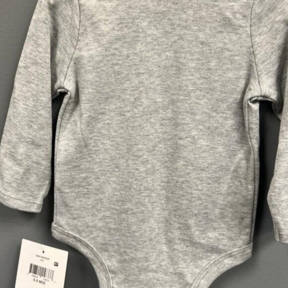 6-9 month Itty Bitty Valentine Onesie Gray & Red W-21 - Picture 3 of 3